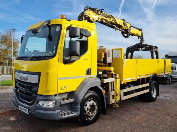 2017 DAF LF 230 FA 15 Tonne Crane Mounted Dropside Truck - Image 2